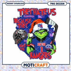 Grinch NY Rangers PNG Sublimation Design