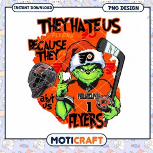 Grinch Philadelphia Flyers Hockey PNG Sublimation