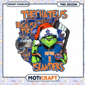 Grinch New York Islanders PNG Sublimation