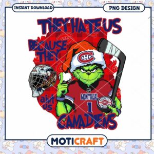 Grinch Montreal Canadiens PNG Sublimation