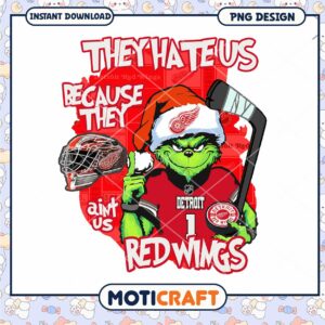 Grinch Detroit Red Wings PNG Sublimation