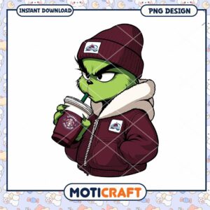 Grinch Avalanche PNG Sublimation Design