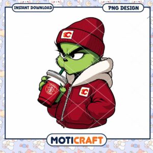 Grinch Calgary Flames PNG Design