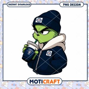 Grinch Winnipeg Jets PNG Design