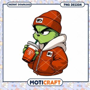 Grinch Flyers PNG Sublimation Design