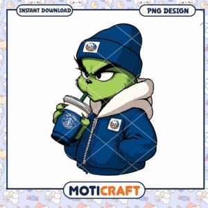 Grinch NY Islanders PNG Sublimation Design