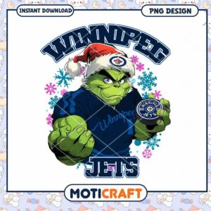 Grinch Winnipeg Jets PNG Sublimation