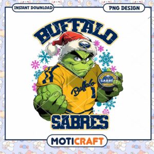 Grinch Buffalo Sabres Christmas PNG