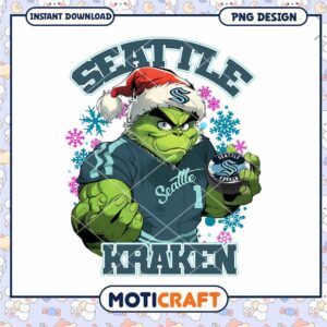 Grinch Seattle Kraken Christmas PNG