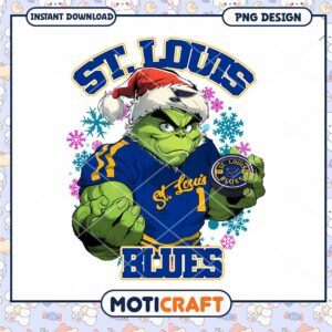 Grinch St Louis Blues Christmas PNG