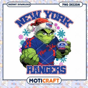 Grinch NY Rangers Christmas PNG