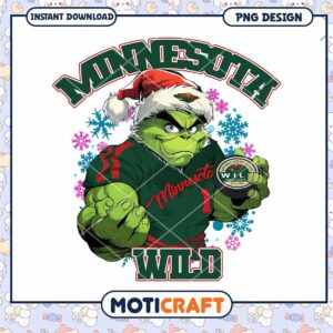 Grinch Minnesota Wild Christmas PNG