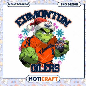 Grinch Edmonton Oilers PNG Sublimation