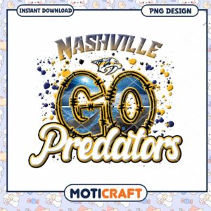Nashville Predators Go PNG Sublimation