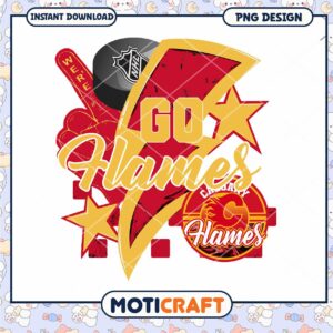 Calgary Flames PNG Sublimation Design