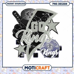 Go Kings Hockey PNG Design