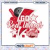 Go Red Wings PNG Sublimation Design