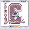 Colorado Avalanche Glitter PNG Design