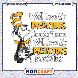 Cat in Hat Predators PNG Design