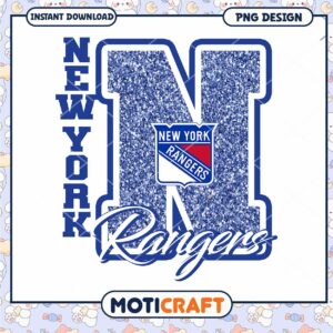 New York Rangers Glitter PNG Design
