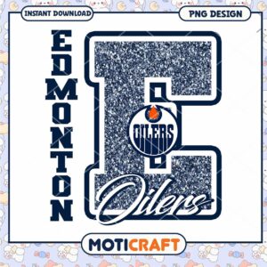 Edmonton Oilers Glitter PNG Sublimation