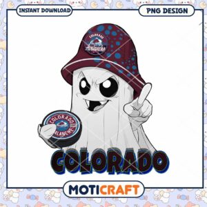 Colorado Avalanche Ghost PNG Design