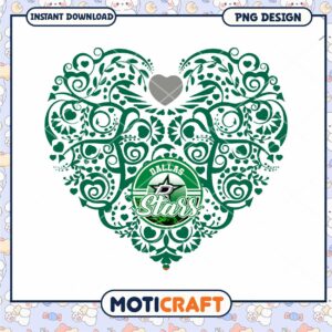 Dallas Stars Heart PNG Design