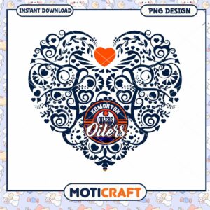 Edmonton Oilers Heart PNG Design