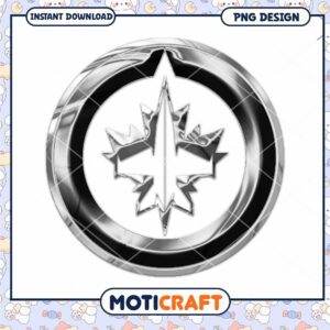 Chrome Maple Leaf PNG Design