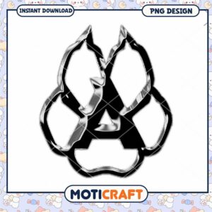 Paw Print Letter A PNG Design