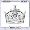Silver Crown PNG Design Instant Download