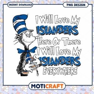 Islanders Cat PNG Sublimation Design