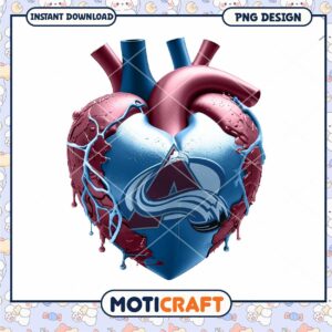 Colorado Avalanche Heart PNG Design Colorado Avalanche Heart PNG Design