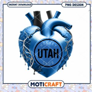 Utah Hockey Heart PNG Design
