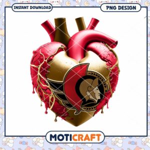 Ottawa Senators Heart PNG Design