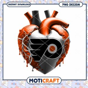Philadelphia Flyers Heart PNG Design