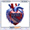 New York Rangers Heart PNG Design