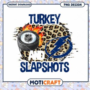 Turkey and Slapshots PNG Design for NHL Fans Instant Download