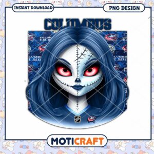 Columbus Blue Jackets Halloween PNG Design for Fans Columbus Blue Jackets Halloween PNG Design for Fans