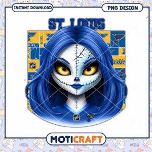 St Louis Blues Halloween Inspired PNG Design Download