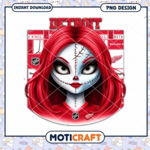 Detroit Red Wings Girl Halloween PNG Art Download