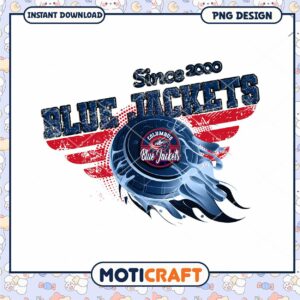Columbus Blue Jackets PNG Design Since 2000 Downloadable Art