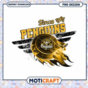 Pittsburgh Penguins Vintage Design Since 1967 PNG Download
