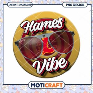 Calgary Flames Vibe Sunglasses PNG Design Downloadable Art