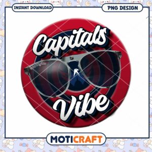 Capitals Vibe Sunglasses PNG Design Downloadable Art