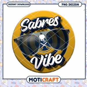 Buffalo Sabres Vibe Sunglasses PNG Design for Fans