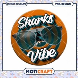 Sharks Vibe Sunglasses PNG Design for Instant Download