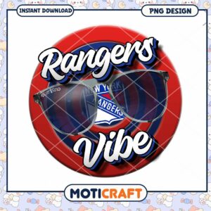 New York Rangers Sunglasses Vibe PNG Graphic Design
