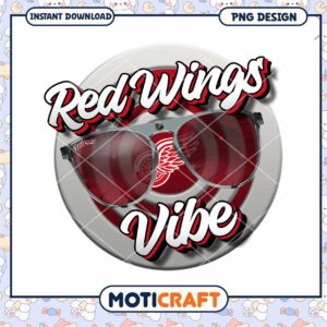 Red Wings Vibe PNG Graphic for Instant Download Design