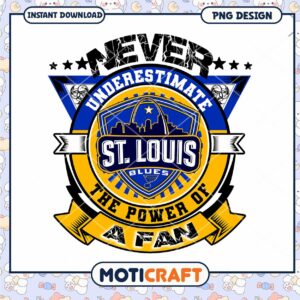 St Louis Blues Fan Power Badge PNG Instant Download